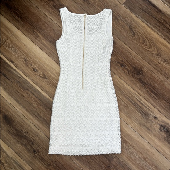 Guess White Ribbed Sheath Mini Dress - Picture 2 of 3